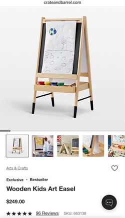 Crate & Barrel Wooden Kids Art Easel