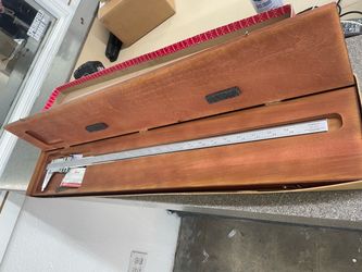 Starrett No. 123 Large Vernier Caliper with Wooden Case