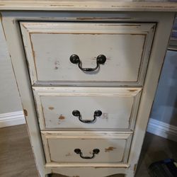 Farmhouse White Bedside Table