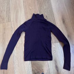 ATHLETA MAROON MOCK TURTLENECK Long Sleeve Active Top SIZE XXS 2XS WORN ONCE