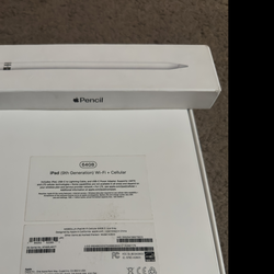 64GB 9th generation iPad with Apple Pencil 1st generation