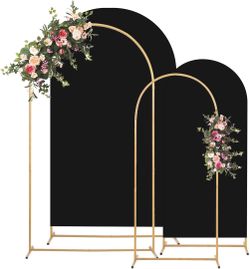 Toolterritary Metal Arch Backdrop Stand and Cover Set, 8FT, 7.2FT Party Backdrop