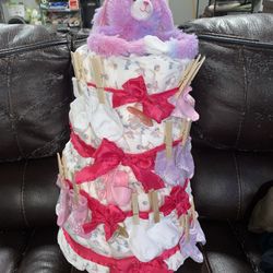 Diaper Cakes! Homemade Baby Shower Gifts 