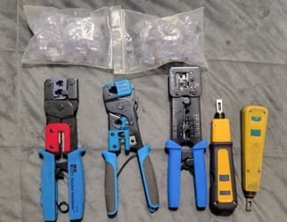 Network Crimping Tool Set with RJ45 Connectors