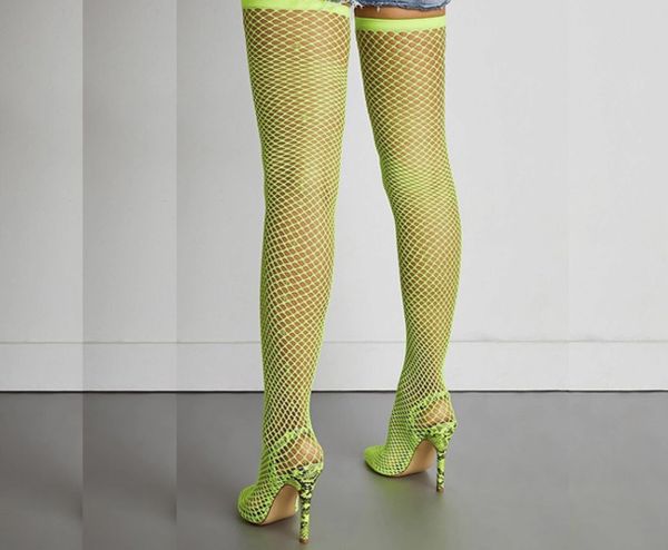 lime green boot heels