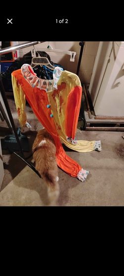 vintage-style adult clown costume jumpsuit