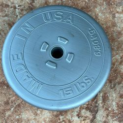 4 Vinyl Weight Plates 15 Lbs  Each Standard Size 