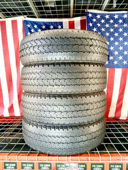 ✔️ Set of 4 Used Tires LT235/80R17 FIRESTONE TRANSFORCE A/T 10PLY LOAD RANGE E 80PSI LBS TYRES DUALLY 235 80 17