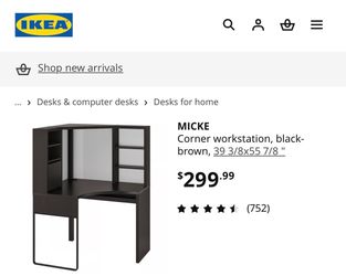 IKEA MICKE Corner Workstation