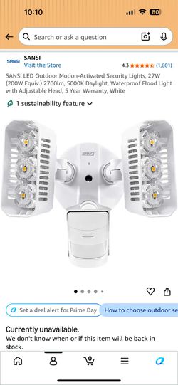 SANSI LED outdoor motion security light