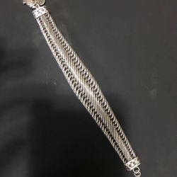 Lois Hill Tapered Sterling Silver Bracelet, 41.0g