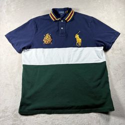 Polo Ralph Lauren Classic Slim Fit Big Pony Men’s XL Crest Block Polo Shirt #4A