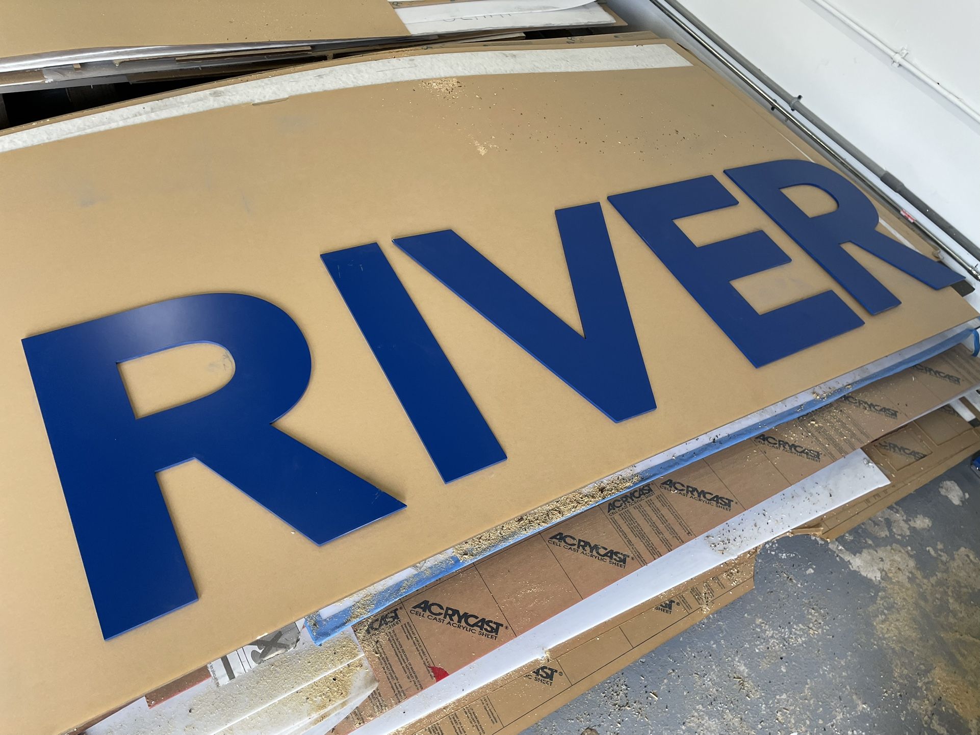 River Flat Cut Out Letters 1/4” Thick Aluminum