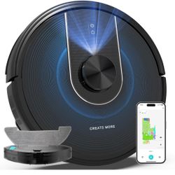 Robot Vacuum and Mop 6000Pa Bagotte G6 LiDAR Mapping WiFi Alexa Pet Hair