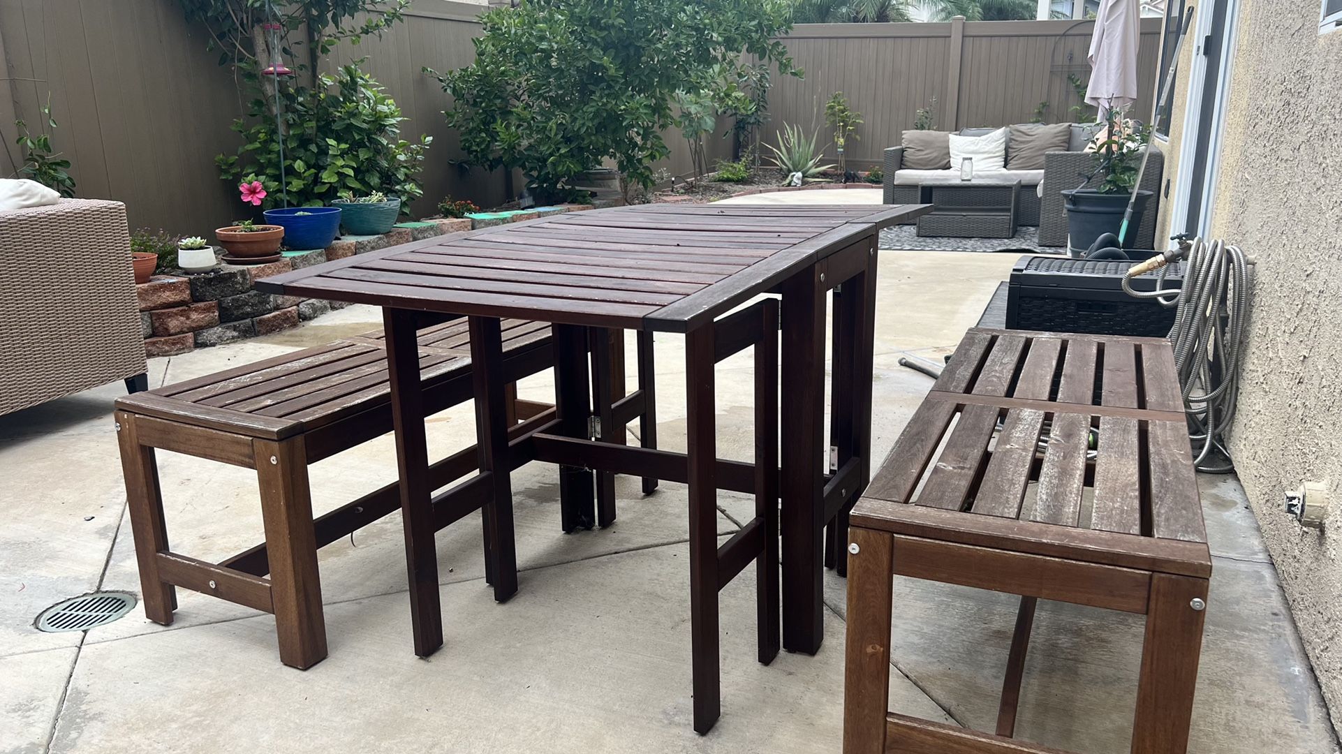 IKEA Outdoor Table And Benches