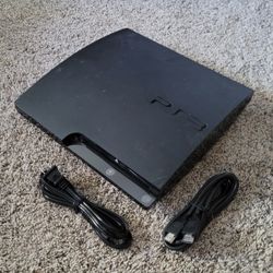 PS3 Slim 2001A 120GB Console w/ Cables - Tested & Working
