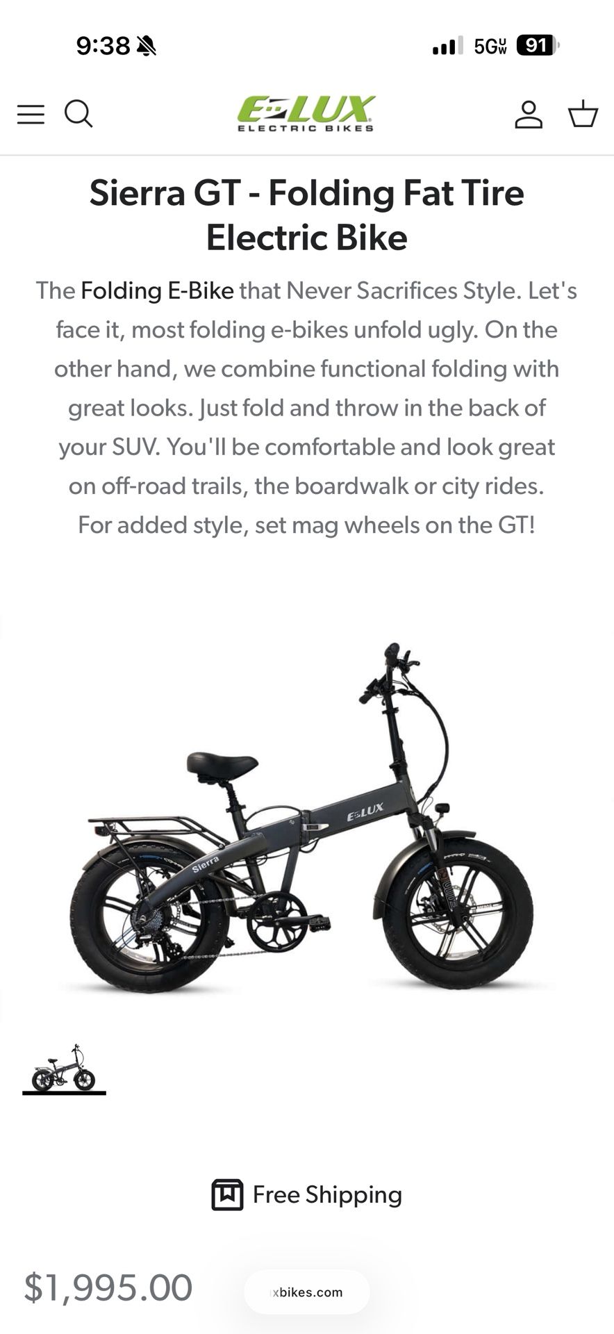 E Lux Sierra Electric Bike