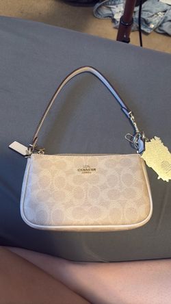 Cream coach purse