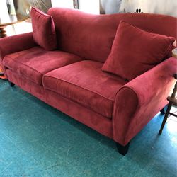 Red Polyester Couch