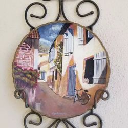 Handpainted decorative plate