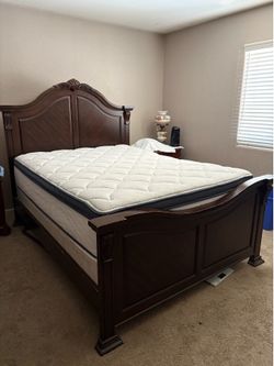 Queen mattress and bed frame