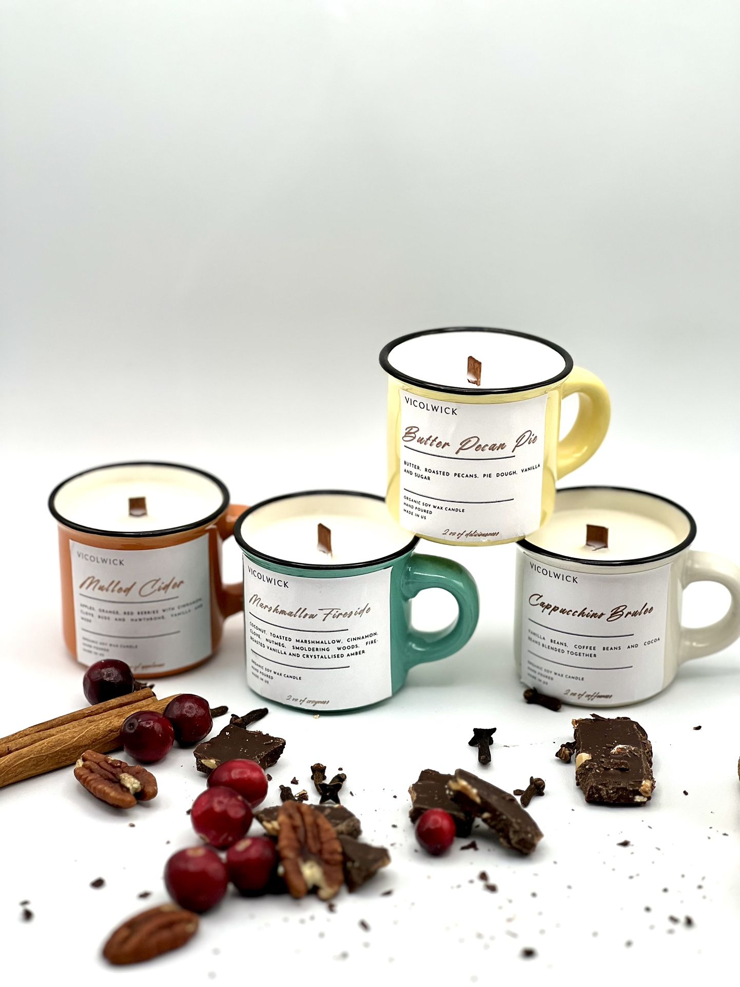 Scented Soy Candles Holiday Set