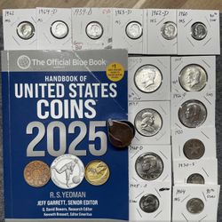 US Silver Coins, Kennedy, Franklin, Mercury