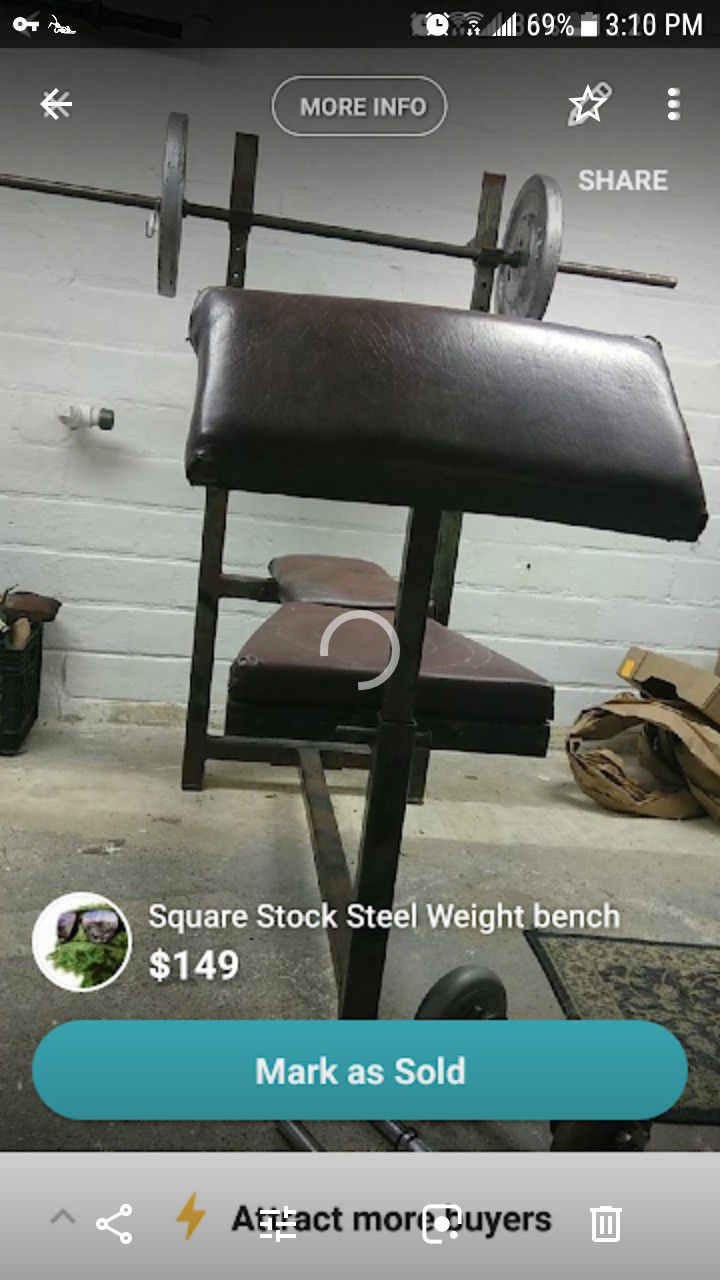 Square Stock Steel weight bench