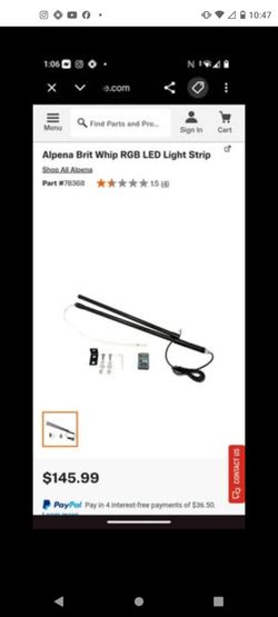 Brand new Alpena Brit Whip RGB LED Light Strip