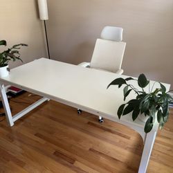 72” White Office Desk