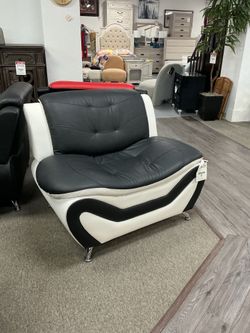 White/Black Chair