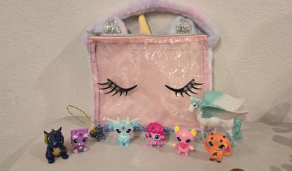 Magical Unicorn Bag & Fantasy Creatures Toy Lot – Schleich & Magic Mixies Set