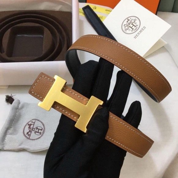 Hermes Belt women H Equestre belt buckle & Reversible leather strap 24 mm