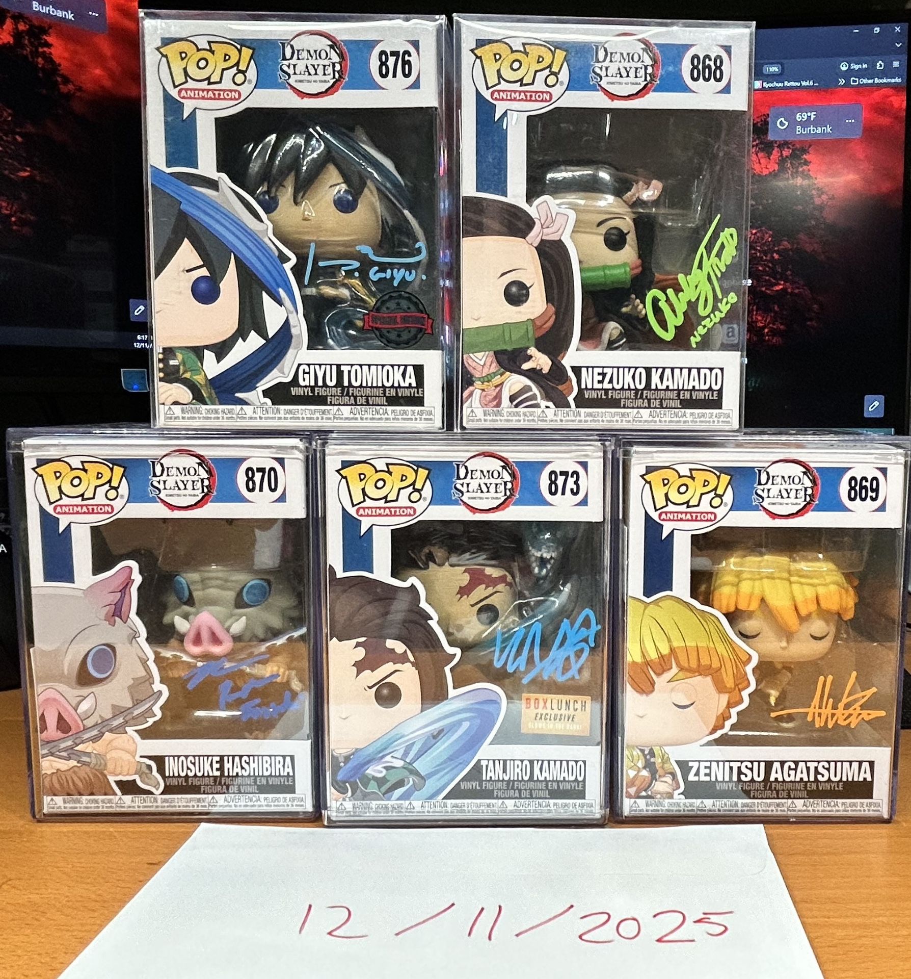 Signed Demon Slayer Funko LOT (READ DESCRIPTION) - benaras.co display picture 1