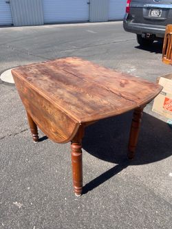 Oak dining table.