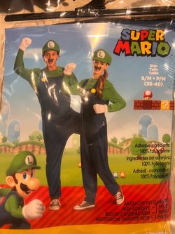 Super Mario Luigi Costume Size S/M