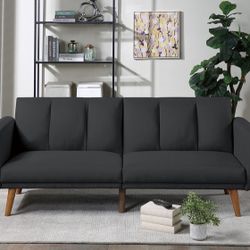 Adjustable Sofa Black Polifiber 