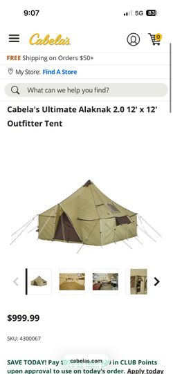 Cabela's Ultimate Alaknak outfitter tent
