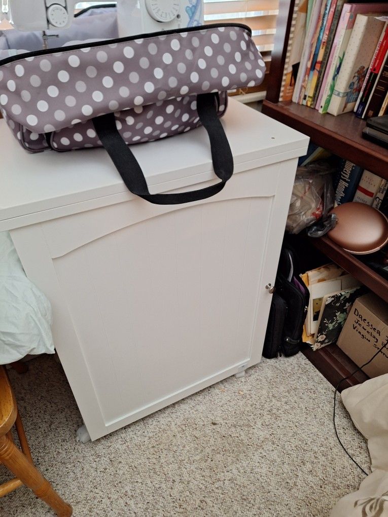 Sewing Machine, Table And Case