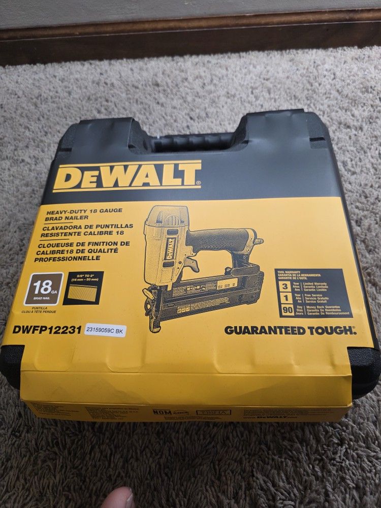 18-Gauge Pneumatic 2 in. Brad Nailer with Carrying Case
by DEWALT