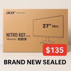 Acer Nitro KG1 27” QHD 180Hz Gaming Monitor – BRAND NEW SEALED