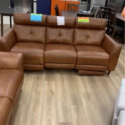 Brown Leather Sofa