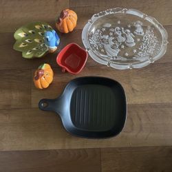 Decorative Kitchen & Serving Pieces – Mixed Ceramic & Glass Set