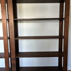 Two Handbuilt Wooden Bookshelves
