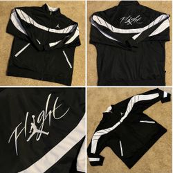 JORDAN / REVERSIBLE Vintage NIKE AIR 89’ “FLIGHT” Jacket Athletic BASKETBALL Coat / XXX-Large 3XL XXXL / Like New w/o Tags!! / Black & White