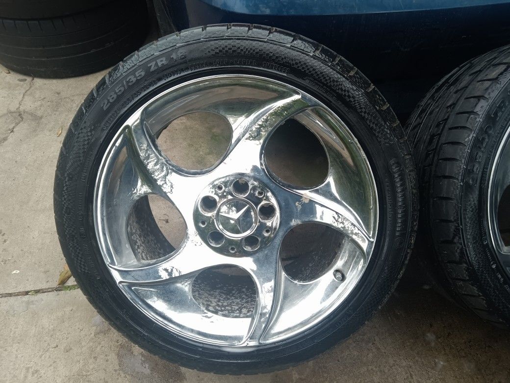 Special Edition Mercedes Benz 18" OEM Staggered Wheels And Tires