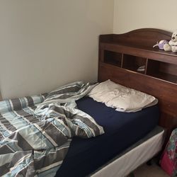 Two Twin Bed With Mattresses And Dresser 