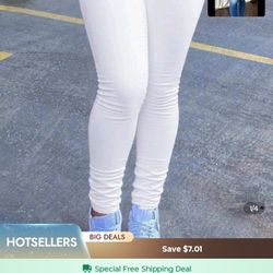 White High Waisted Jeans