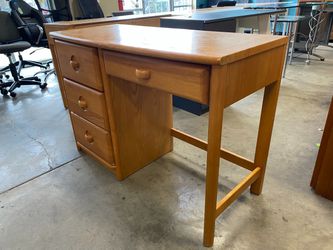 STANLEY Wooden Oak Student Desk with 4 Drawers
