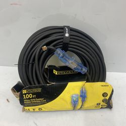 Utilitech Rubber Cords 100-ft 14 / 3 3 Prong Black Indoor/Outdoor SJOOW Heavy Duty Lighted Extension Cord Item #(contact info removed) | Model #UTP732